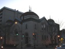 The Sixth & I Historic Synagogue.  I pass this every time I go to 
Safeway.

It wasn't always a synagogue.  In the 1952, the congregation moved away 
and the building became a church.  In 2002, the building was repurchased 
and restored as a synagogue.

Artificially brightened.
